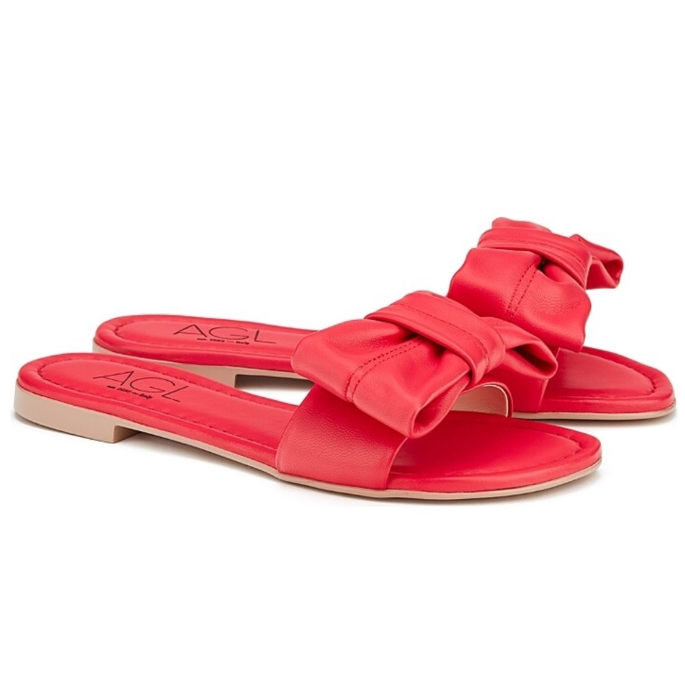 🌸AGL🌸 Summer Ribbon Bow Detail Slide Sandals Size: 37
